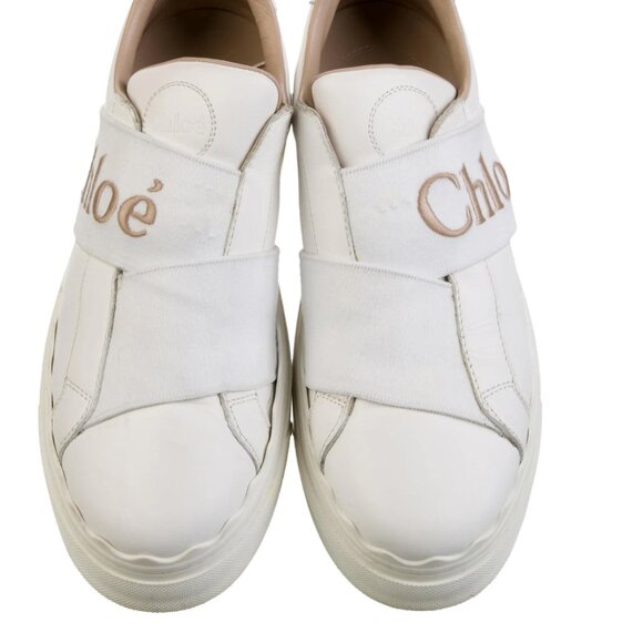 Chloe Nama Python-Print Leather Stitch Walking Sneakers  CHLOÉ Leather Printed Sneakers